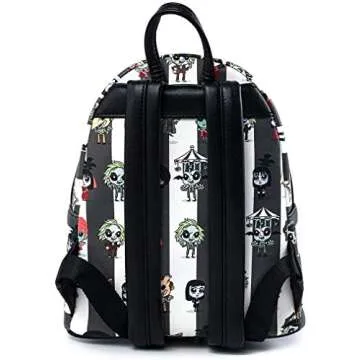 Loungefly Beetlejuice Chibi All Over Print Womens Double Strap Shoulder Bag Purse