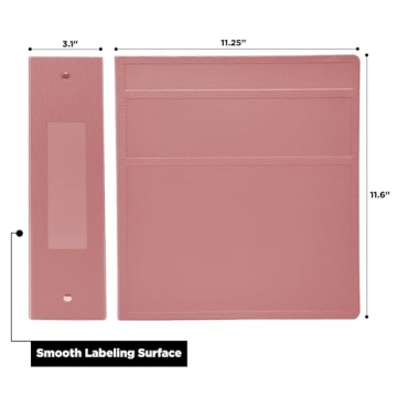 Durable Carstens Heavy Duty 3-Ring Binder - 3 Inch Dusty Rose