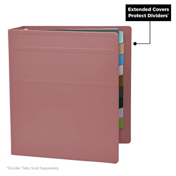 Durable Carstens Heavy Duty 3-Ring Binder - 3 Inch Dusty Rose