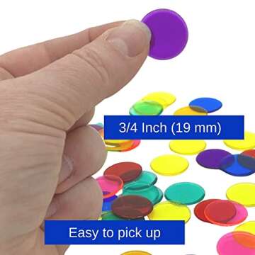 Durable MR CHIPS Plastic Bingo Chips - 1000 Count Fun