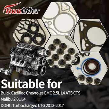 runfider New Engine Cylinder Head Gasket Set kit Fit for Buick Cadillac Chevrolet GMC 2.5L L4 ATS CT...