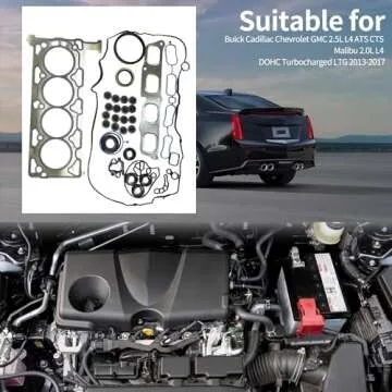 runfider New Engine Cylinder Head Gasket Set kit Fit for Buick Cadillac Chevrolet GMC 2.5L L4 ATS CTS Malibu 2.0L L4 DOHC Turbocharged LTG 2013-2017 Replace 12655276 12634693 12627072 12647329