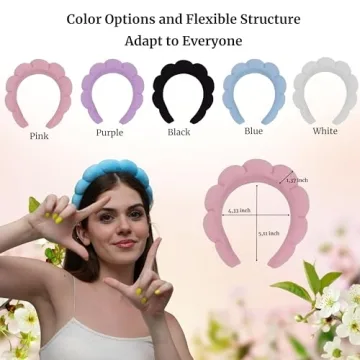 MAPICNNT Pink Spa Headband Soft Terry Towel for Skincare