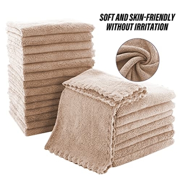 MOONQUEEN Ultra Soft Washcloths Set of 24 for All Uses