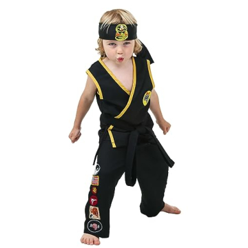 Authentic Toddler Cobra Kai Karate Kid Costume - 4T Black gi