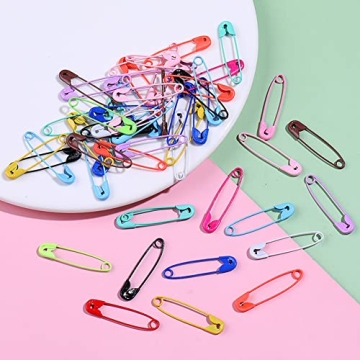 BESTCYC 400 Pcs Durable 27mm Safety Pins in 8 Colors