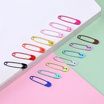 BESTCYC 400 Pcs Durable 27mm Safety Pins in 8 Colors