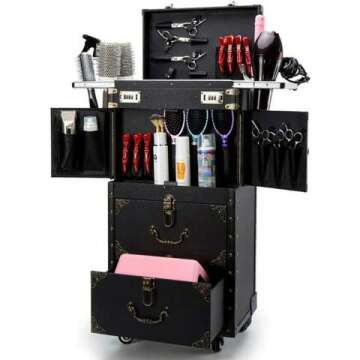 ASCASE Makeup Train Case with Lock - Stylish Beauty Organizer