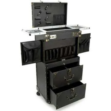 ASCASE Lockable Makeup Train Case & Hair Tool Organizer