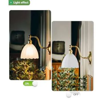 iYoee Vintage Sconces with Adjustable Brass Wall Lighting