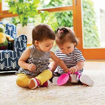 Munchkin® Snack+™ Stainless Steel Snack Catcher Cup with Lid, 9 Ounce, Blue, 1 Pack