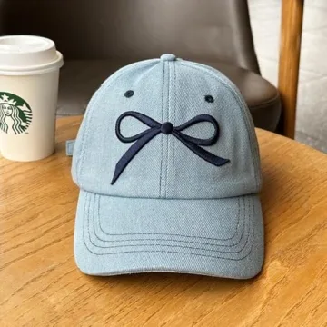JUENAWMIU Stylish Women's Baseball Cap with Bow Embroidery