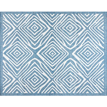 Gertmenian Indoor Outdoor Area Rug, Classic Flatweave, Moroccan Collection II, Stain & UV Resistant ...