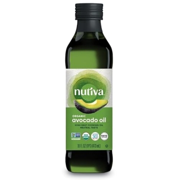 Nutiva Organic Steam-Refined Avocado Oil - Pure, Healthy, and Flavor Neutral for Cooking & Frying, 1...