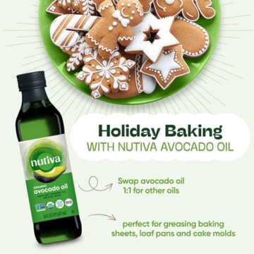 Nutiva Organic Avocado Oil - Healthy High Heat Cooking Oil 16 Fl Oz