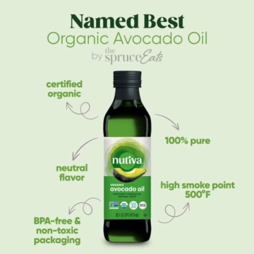 Nutiva Organic Avocado Oil - Healthy High Heat Cooking Oil 16 Fl Oz