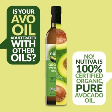 Nutiva Organic Avocado Oil - Healthy High Heat Cooking Oil 16 Fl Oz