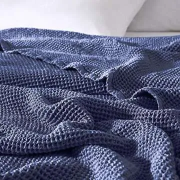 Darren Luxury Cotton Waffle Weave Blanket for Couch & Bed