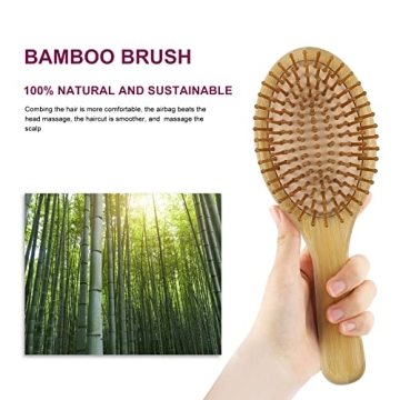 MRD Natural Bamboo Paddle Detangling Hairbrush for All