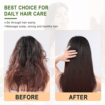 MRD Natural Bamboo Paddle Detangling Hairbrush for All