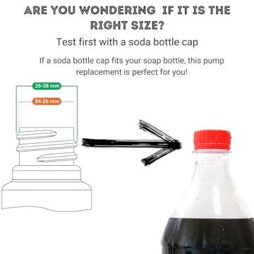 Kapitan Soap Dispenser Pump Head Replacement Spare for Standard 28/400 (26 mm - 28mm / 1.02 in-1.10 in) Neck Size, Stainless Steel Brushed Finish