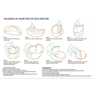 Pop-Up Beach Tent Sun Shade Portable Family Shelter