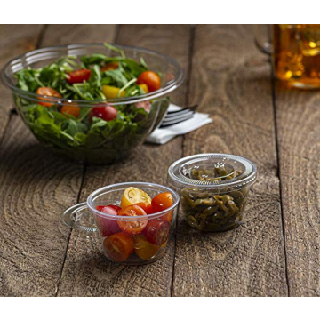 Plastimade Clear 4 oz Disposable Portion Cups with Lids