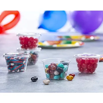 Plastimade Clear 4 oz Disposable Portion Cups with Lids