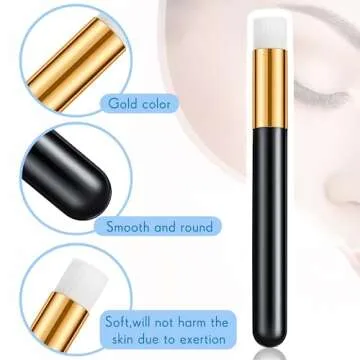 12 Pcs Eyelash Aftercare Bags 12 Lash Shampoo Brushes 12 Empty Mascara Wand Tubes 12 Eyelash Brushes 25 Lash Aftercare Cards 25 Refill Filler Lash Punch Cards Eyelash Makeup Accessories (Black Series)