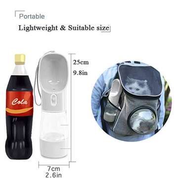 MAOCG Dog Water Bottle for Walking, Multifunctional and Portable Dog Travel Water Dispenser with Food Container,Detachable Design Combo Cup for Drinking and Eating,Suitable for Cats and Puppy