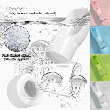 MAOCG Dog Water Bottle for Walking, Multifunctional and Portable Dog Travel Water Dispenser with Food Container,Detachable Design Combo Cup for Drinking and Eating,Suitable for Cats and Puppy