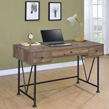 BIFULDYO LED Desk Lamps for Home Office, 3-Color Dimmable White Table Lamp for Bedroom, Wood Desk Lights for Dorm Roomb, Desktop Lighting, Tabletop