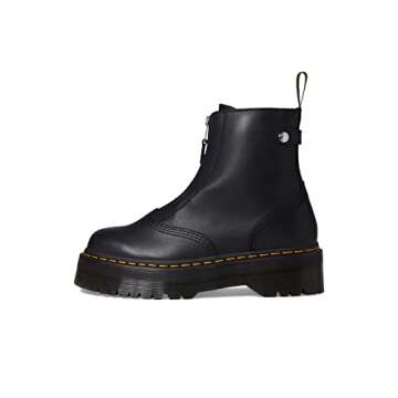 Dr. Martens Women's Jetta Leather Boot - Classic Black Style