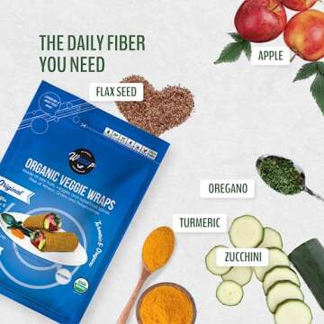 Wrawp Organic Veggie Wrap - Original (1 PACK) Gluten Free, Paleo, Plant Based, Vegan