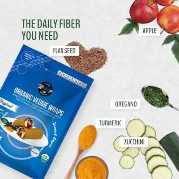 Wrawp Organic Veggie Wrap - Original (1 PACK) Gluten Free, Paleo, Plant Based, Vegan