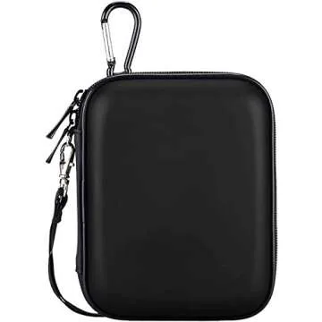 Lacdo Hard Drive Carrying Case for Seagate Portable/Seagate One Touch/Seagate Ultra Touch/Backup Plus Slim Portable External Hard Drive HDD 1TB 2TB 4TB 5TB USB 3.0 Shockproof Travel Bag, Black