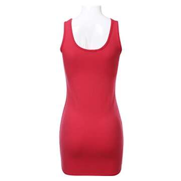 FLORIA Bodycon Mini Tank Dress for Women in RED