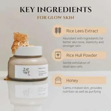 Beauty of Joseon Ground Rice and Honey Glow Mask Pore Sebum Care for Dry Sensitive Skin with Glow Serum Propolis and Niacinamide Hydrating Facial Soothing Moisturizer for Irritate, Uneven Skin Tone