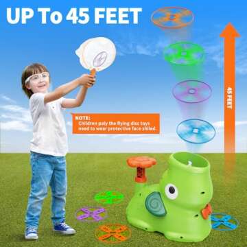 CPSYUB Outdoor Stomp Flying Disc Launcher Toys for Kids Ages 3 4 5 6 7 8 9 10, Elephant Butterfly Ca...