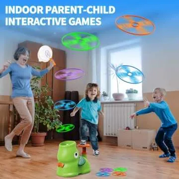 Elephant Flying Disc Launcher Toy for Kids Ages 3-10, Outdoor Fun