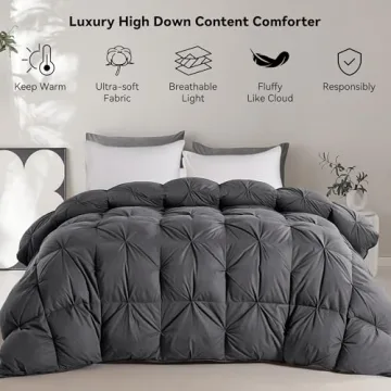 SNOWMAN Luxury All-Season Down Comforter for Queen Size