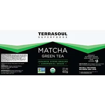 Premium Terrasoul Organic Matcha Green Tea in Glass