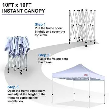 MASTERCANOPY 10x10 Pop Up Canopy Tent for All Events