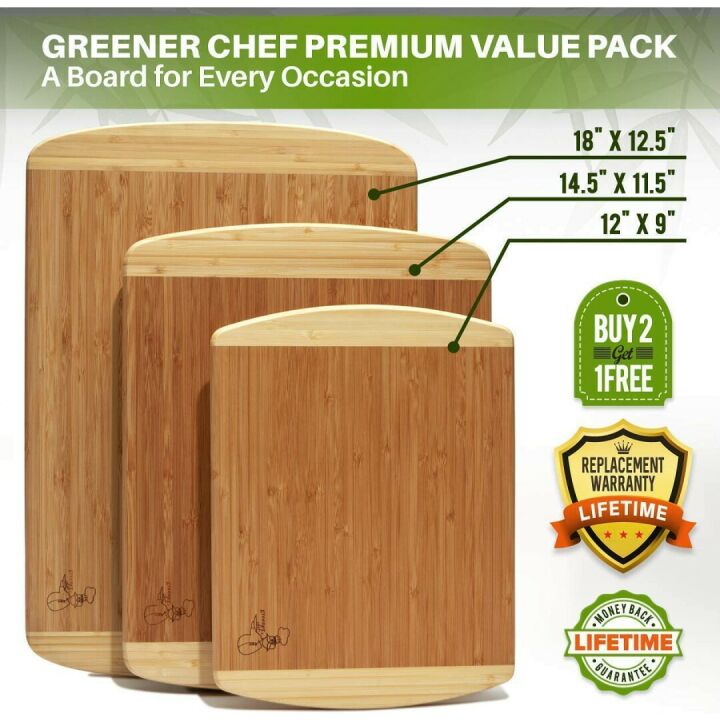 Bamboo Cutting Board Set - Eco-Friendly & Durable