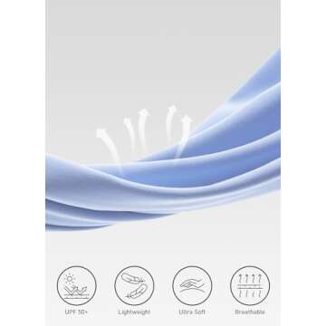 Emlovm SPF Sun Shirts for Women Long Sleeve UV Protection UPF 50+ Tops Lightweight Workout Clothes Quick Dry for Hiking Blue X-Small