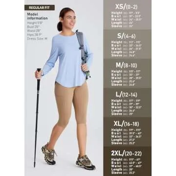 Emlovm SPF Sun Shirts for Women Long Sleeve UV Protection UPF 50+ Tops Lightweight Workout Clothes Quick Dry for Hiking Blue X-Small