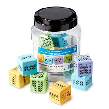 hand2mind Ten Frame Dice for Fun Math Learning