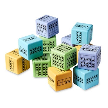 hand2mind Ten Frame Dice for Fun Math Learning
