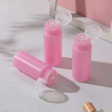 Owlyee 3PCS Nail Polish Remover Bottles, 5.3oz Push Down Pump Alcohol Dispenser, Empty Makeup Aceton...