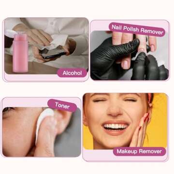 Owlyee Nail Polish Remover Bottles - 3PCS, 5.3oz Dispenser